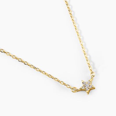 Collier Saya Argent Jaune Oxyde De Zirconium