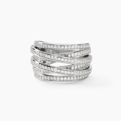 Bague Caledonia Argent Blanc Oxyde De Zirconium