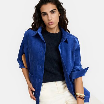 Veste Chemise Oversize En Velours&nbsp;