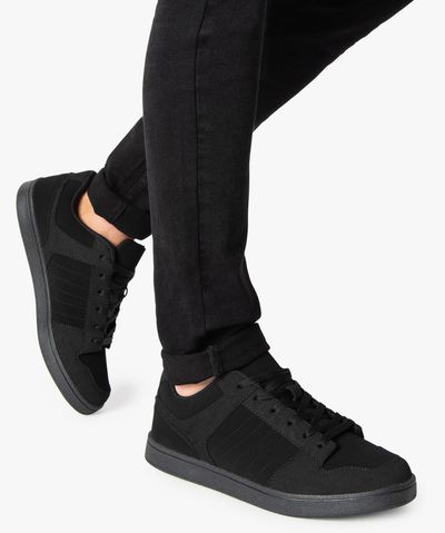 Baskets à lacets style skate shoes homme - 5 Miles - 40 - noir standard - 5 MILES