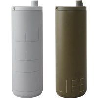 Design Letters Drink travel 500ml set Grey/olive green
