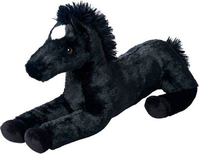 Peluche Cheval Couche 60 Cm